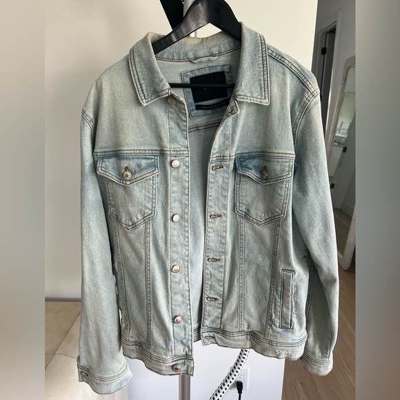 Zara Men’s Jean Jacket Denim Washed Faded Size M - Picture 1 of 5